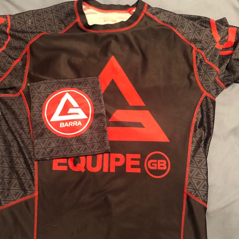 Gracie Barra rash guard and comp tee